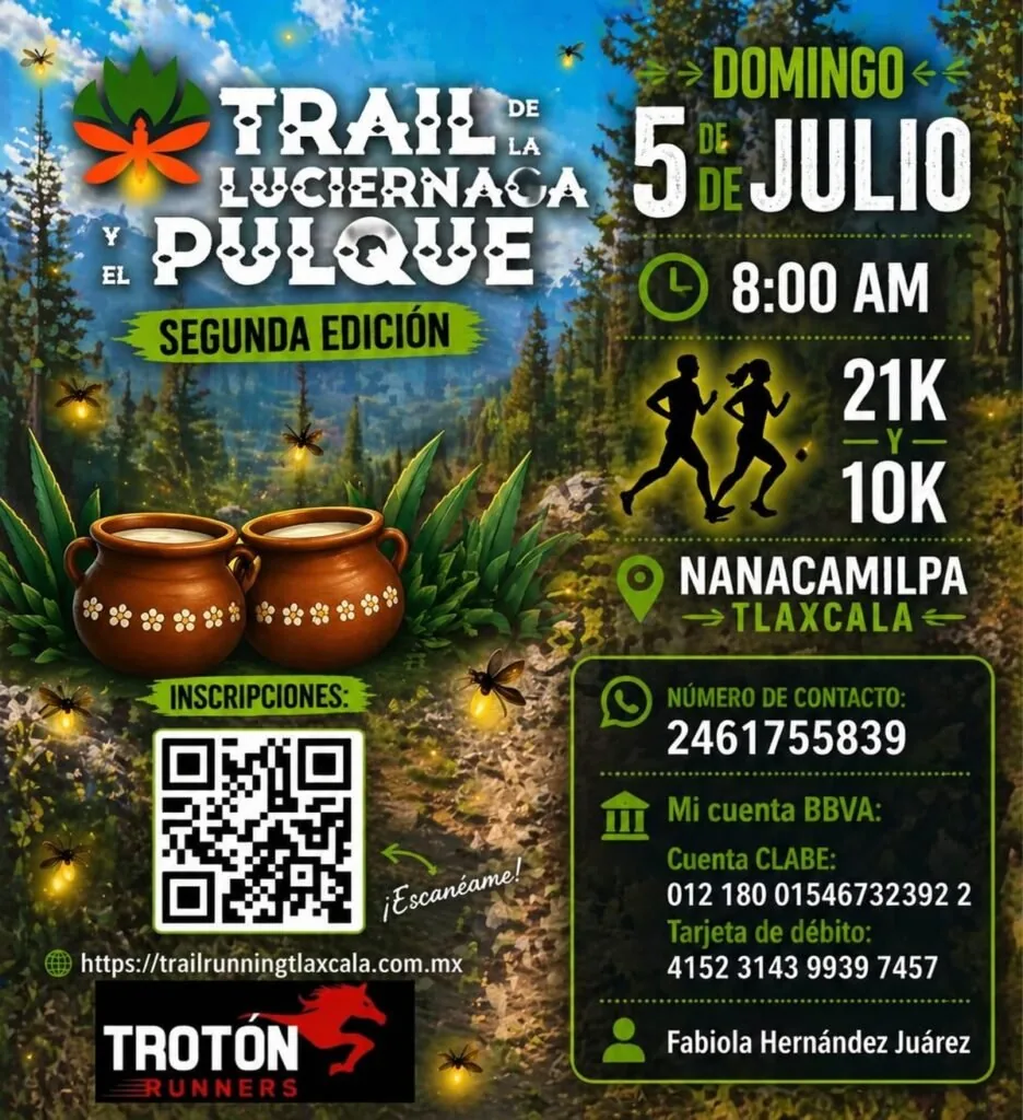 Cartel del Trail de la Luciérnaga y el Pulque